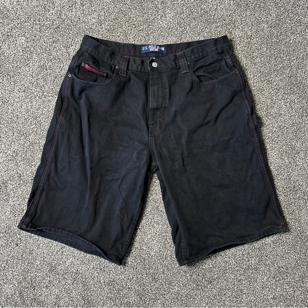 US Polo Assn Jean Shorts, Black, 36